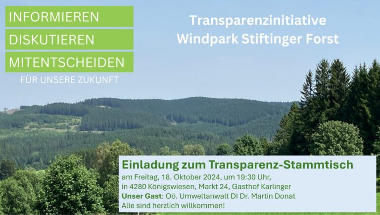 Transparenz - Stammtisch Königswiesen GH. Karlinger